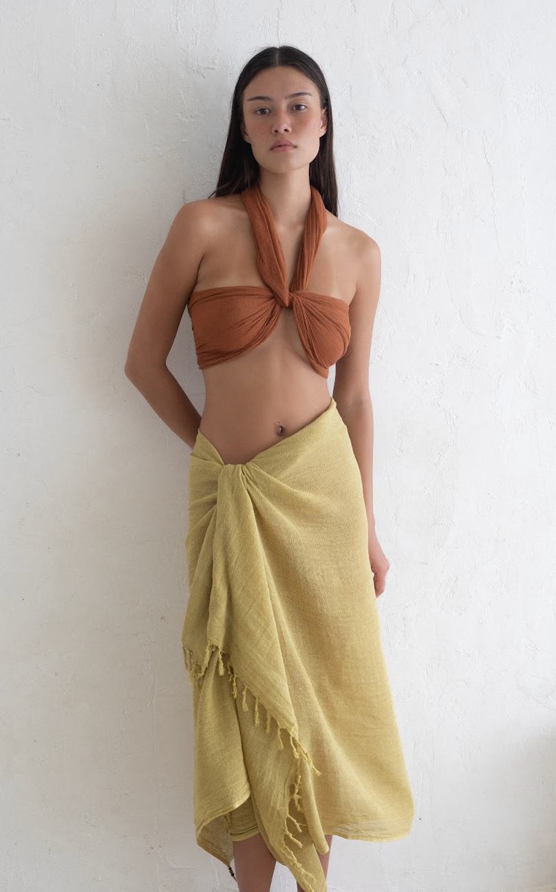 SAGE RAW COTTON SARONGS