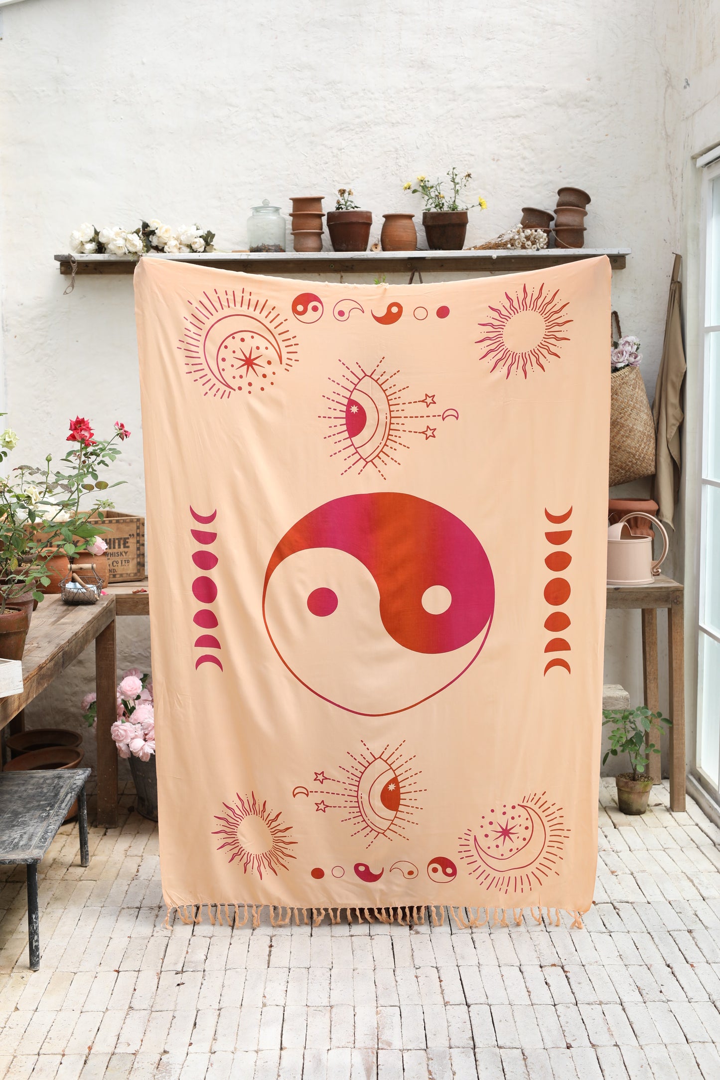 YIN YANG PEACHY PINK RAINBOW