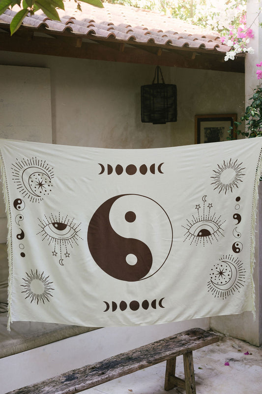 YIN YANG CREAMY YELLOW BROWN