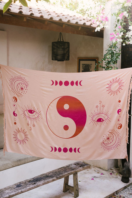 YIN YANG PEACHY PINK RAINBOW