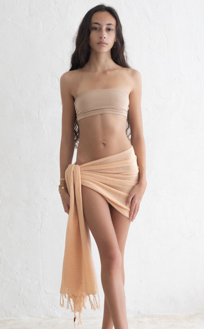 PEACH RAW COTTON SARONGS