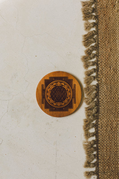 WOOD INCENSE HOLDER / COASTER