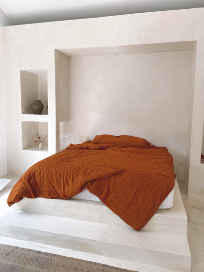 TERRACOTTA LOVE BED COVER SET