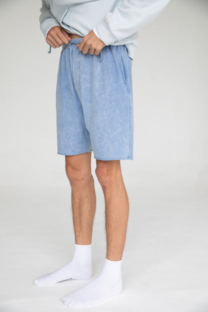 UNISEX SWEAT SHORTS BABY BLUE