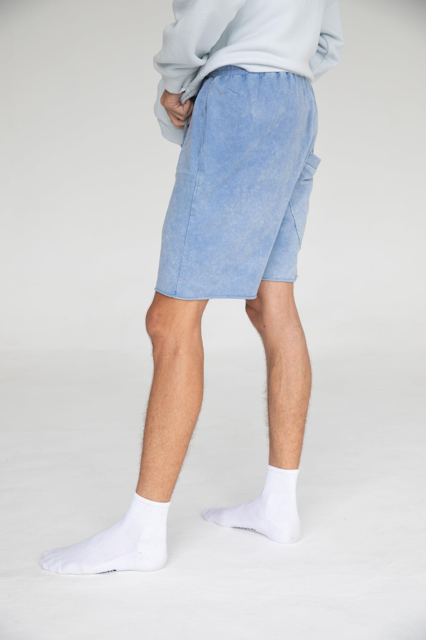 UNISEX SWEAT SHORTS BABY BLUE